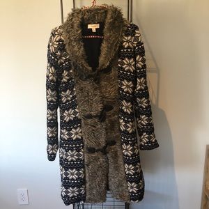 Women’s Freeway Faux Fur Cardigan Sweater
